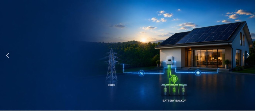 Hybrid solar system with battery backup